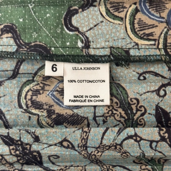 NWOT Ulla Johnson Midi Long-Sleeve Floral Anoush Cotton Dress - Picture 6 of 6